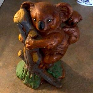 Koala and baby in brown